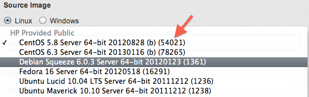 Image IDs in HP Cloud